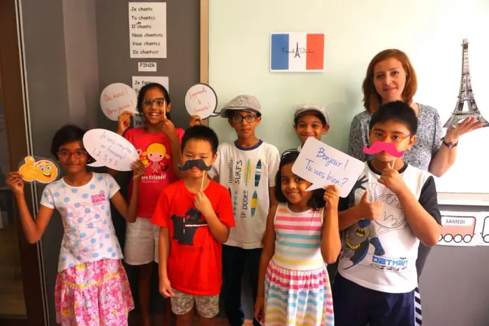 Children learning French at French Studio